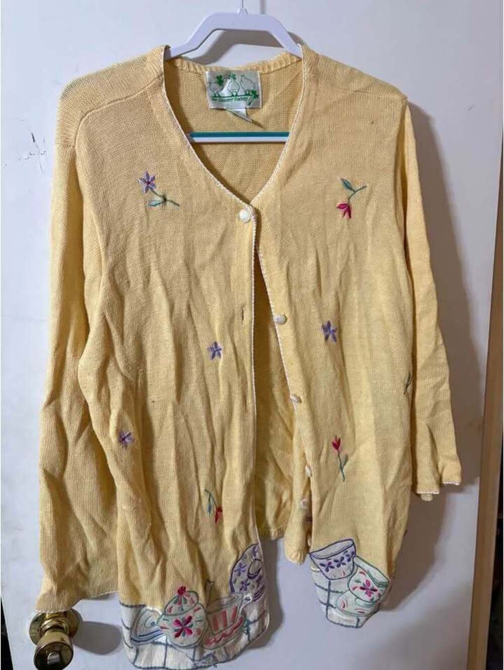 Quacker Factory tea time cardigan. 1X. This is a beautiful sweater.